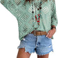 🥰Soldes d'été - 50 % de réduction💛Haut en crochet beige pour femme, d'inspiration bohème, avec encolure en V