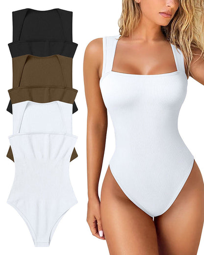 🔥 Soldes d'été : -49% sur les best-sellers ! 🔥🎁Body débardeur sans manches à effet ventre plat