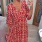 🔥49% de réduction  😍Robe longue à encolure en V et imprimé bohémien décontracté