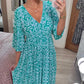 🔥49% de réduction  😍Robe longue à encolure en V et imprimé bohémien décontracté
