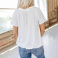 Soldes d'été 49% off✨T-Shirt à col en V froncé pour femme