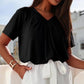 Soldes d'été 49% off✨T-Shirt à col en V froncé pour femme