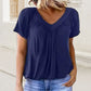 Soldes d'été 49% off✨T-Shirt à col en V froncé pour femme