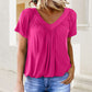 Soldes d'été 49% off✨T-Shirt à col en V froncé pour femme