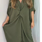 Robe torsadée décontractée et ample