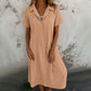 💕Last Day Promotion 49% OFF🔥Women’s Solid Color Short-Sleeve Dress